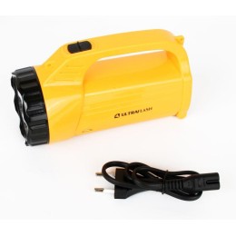 Фонарь аккумуляторный LED3819CSM 9LED + 12SMD 2 режима аккум. SLA 220В желт. Ultraflash 12102/12860