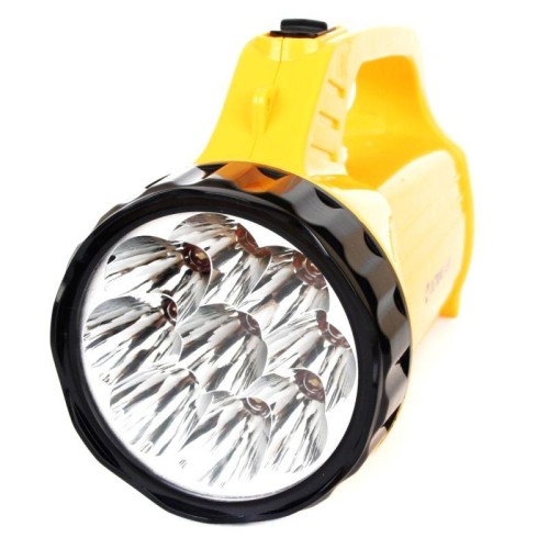 Фонарь аккумуляторный LED3819CSM 9LED + 12SMD 2 режима аккум. SLA 220В желт. Ultraflash 12102/12860