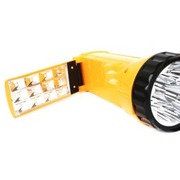 Фонарь аккумуляторный LED3819CSM 9LED + 12SMD 2 режима аккум. SLA 220В желт. Ultraflash 12102/12860