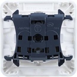 Розетка 1-м СП Plexo 16А IP55 250В 2P+E с заземл. немецк. стандарт антибактер. механизм бел. Leg 070