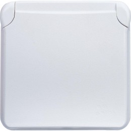 Розетка 1-м СП Plexo 16А IP55 250В 2P+E с заземл. немецк. стандарт антибактер. механизм бел. Leg 070