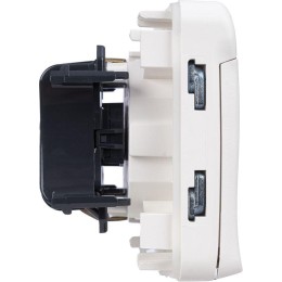 Розетка 1-м СП Plexo 16А IP55 250В 2P+E с заземл. немецк. стандарт антибактер. механизм бел. Leg 070