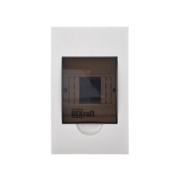 Корпус встраиваемый ЩРВ-П-4 22х13х9 4мод. IP41 пластик. DEKraft 31001DEK