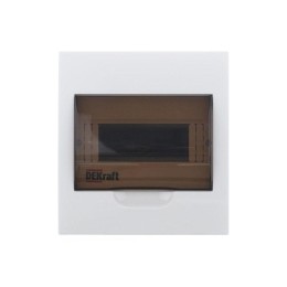 Корпус встраиваемый ЩРВ-П-8 22х20х9 8мод. IP41 пластик. DEKraft 31003DEK