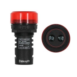 Лампа коммутационная ADDS ЛК-22 d22мм 24В AC/DC красн. LED DEKraft 25066DEK