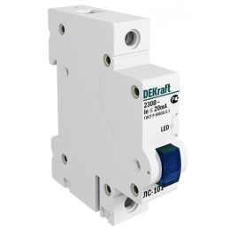 Лампа сигнальная ЛС-101 на DIN-рейку 1p син. LED DEKraft 18006DEK