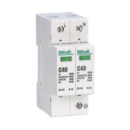 Ограничитель перенапряжения ОП-101 2п 40кА C 420В DEKraft 18016DEK