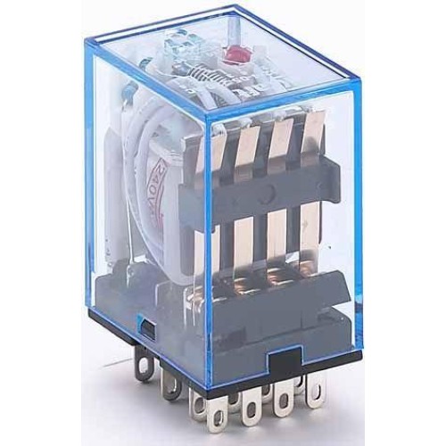 Реле промежуточное ПР-102 5А 220В AC 4 конт. с LED-индикацией DEKraft 23225DEK