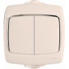 Выключатель 2-кл. ОП Рондо 10А IP44 250В 10AX сл. кость SchE VA510-228B-SI