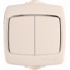 Выключатель 2-кл. ОП Рондо 10А IP44 250В 10AX сл. кость SchE VA510-228B-SI