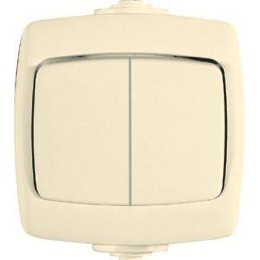 Выключатель 2-кл. ОП Рондо 10А IP44 250В 10AX сл. кость SchE VA510-228B-SI