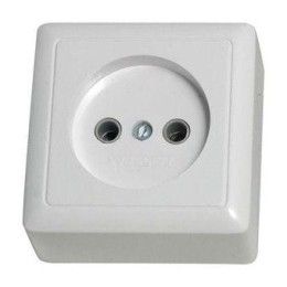 Розетка 1-м ОП Хит 10А IP20 250В без заземл. без защ. шторок с изолир. пластиной бел. SE RA10-131I-B