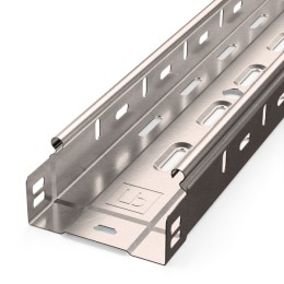 Лоток перфорированный Стандарт INOX (AISI 409) 100х50х3000 (0,7 мм) (6 м/уп) Промрукав
