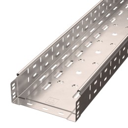 Лоток перфорированный Стандарт INOX (AISI 409) 200х80х3000 (0,8 мм) (6 м/уп) Промрукав