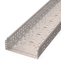 Лоток перфорированный Стандарт INOX (AISI 409) 300х100х3000 (0,8 мм) (6 м/уп) Промрукав