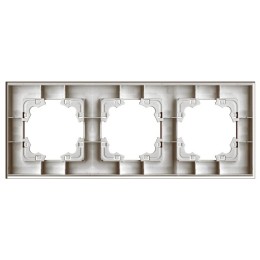 Рамка 3-м Афина стеклянная серебр. UNIVersal 2268