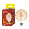 Лампа светодиодная филаментная LED-GL125CR-deco gold кристалл золотистая 15Вт 230В E27 3000К 1390лм