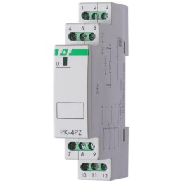 Реле промежуточное PK-4PZ/48 (48В AC/DC 1 модуль монтаж на DIN-рейке 4х8А 2NO/NC+2NO IP20) F&F EA06.
