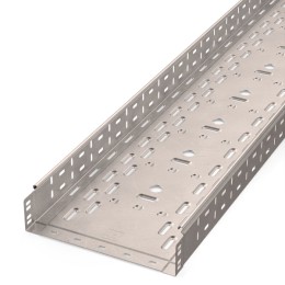 Лоток перфорированный Стандарт INOX (AISI 409) 300х80х3000 (0,8 мм) (6 м/уп) Промрукав