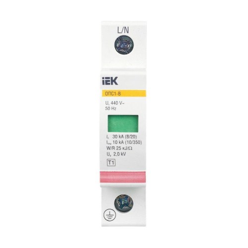 Ограничитель перенапряжения ОПС1-B 1P KARAT IEK MOP20-1-B