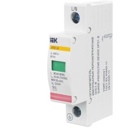 Ограничитель перенапряжения ОПС1-B 1P KARAT IEK MOP20-1-B