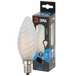 ЭРА F-LED BTW-7W-840-E14 frost (филамент, свеча витая мат., 7Вт, нейтр, E14)