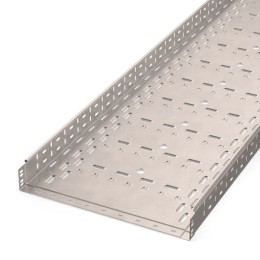 Лоток перфорированный Стандарт INOX (AISI 409) 500х80х3000 (1,0 мм) (6 м/уп) Промрукав