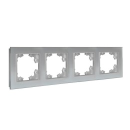 Рамка 4-м Афина стеклянная серебр. UNIVersal 2269