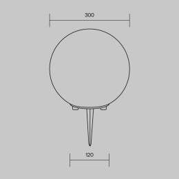 Светильник Erda 1х30Вт E27 IP54 ландшафтный Maytoni O594FL-01W