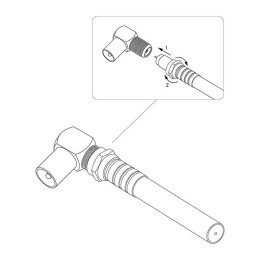 Переход гнездо F-штекер TV угловой (уп.50шт) PROCONNECT 05-4311-4