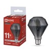 Лампа светодиодная филаментная LED-D95-deco smoky бриллиант дымчатая 11Вт 230В E27 4000К 920лм IN HO