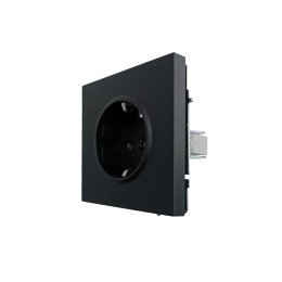 Розетка 1-мест. с/з ПБТ СП ZIMA IP20 16А безвинт. зажим черн. бархат LEZARD 704-4288-122BQC