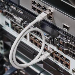 Патч-корд F/UTP кат.6 RJ45-RJ45 LSZH экранир. 0.5м сер. Rexant 18-8101-1