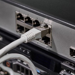 Патч-корд F/UTP кат.6 RJ45-RJ45 LSZH экранир. 0.5м сер. Rexant 18-8101-1