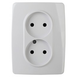 ЭРА 12-2117-01 Розетка 2X2P, 16A-250В, IP20, винт, 12, Белый