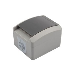 Розетка 1-м ОП INDUSTRIAL IP54 с заземл. керамика сер. Kranz KR-78-0612