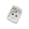 Розетка 1-м ОП Mini OG IP54 с заземл. бел. Kranz KR-78-0604