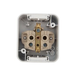 Розетка 1-м ОП Mini OG IP54 с заземл. керамика бел. Kranz KR-78-0605