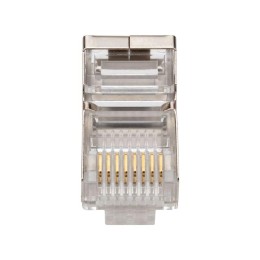 Разъем сетевой LAN на кабель штекер 8Р8С (Rj-45) под обжим в экране (уп.10шт) Rexant 06-0082-A10