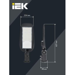 Светильник светодиодный ДКУ 1014-150Ш PRO 5000К IP65 уличный консольный IEK LT-DKU1-1014-150-50-K02