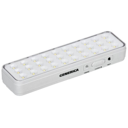Светильник светодиодный аккумуляторный ДБА 1030 непостоян. действия 30LED 5ч 3Вт GENERICA LDBA0-1030