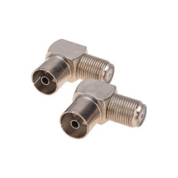 Переход гнездо F-гнездо TV угловой (уп.50шт) PROCONNECT 05-4312-4