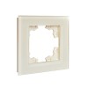 Рамка 1-м Афина стеклянная сл. кость (ivory) UNIVersal 2272
