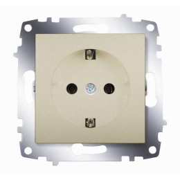 Розетка 1-м СП 1мод. Cosmo 16А IP20 с заземл. механизм титаниум ABB 619-011400-217
