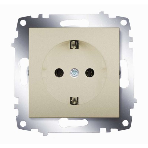 Розетка 1-м СП 1мод. Cosmo 16А IP20 с заземл. механизм титаниум ABB 619-011400-217