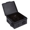 Коробка распаячная KMP-030-014 с крышкой 100х100х50 8 мембранных вводов IP54 черн. EKF plc-kmr-030-0