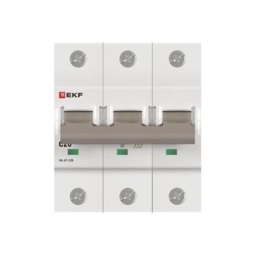 Выключатель автоматический 3п C 20А 15кА ВА 47-125 PROxima EKF mcb47125-3-20C