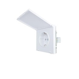 Розетка 1-мест. с/з с крышкой СП ZIMA 16А ПБТ безвинт. зажим бел. LEZARD 704-0288-123BQC