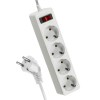 Удлинитель с сетевым фильтром 4х1.5м с заземл. 10А IP20 2.2кВт 3х0.75 с предохранителем с выкл. с ин