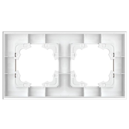 Рамка 2-м Афина стеклянная сл. кость (ivory) UNIVersal 2273